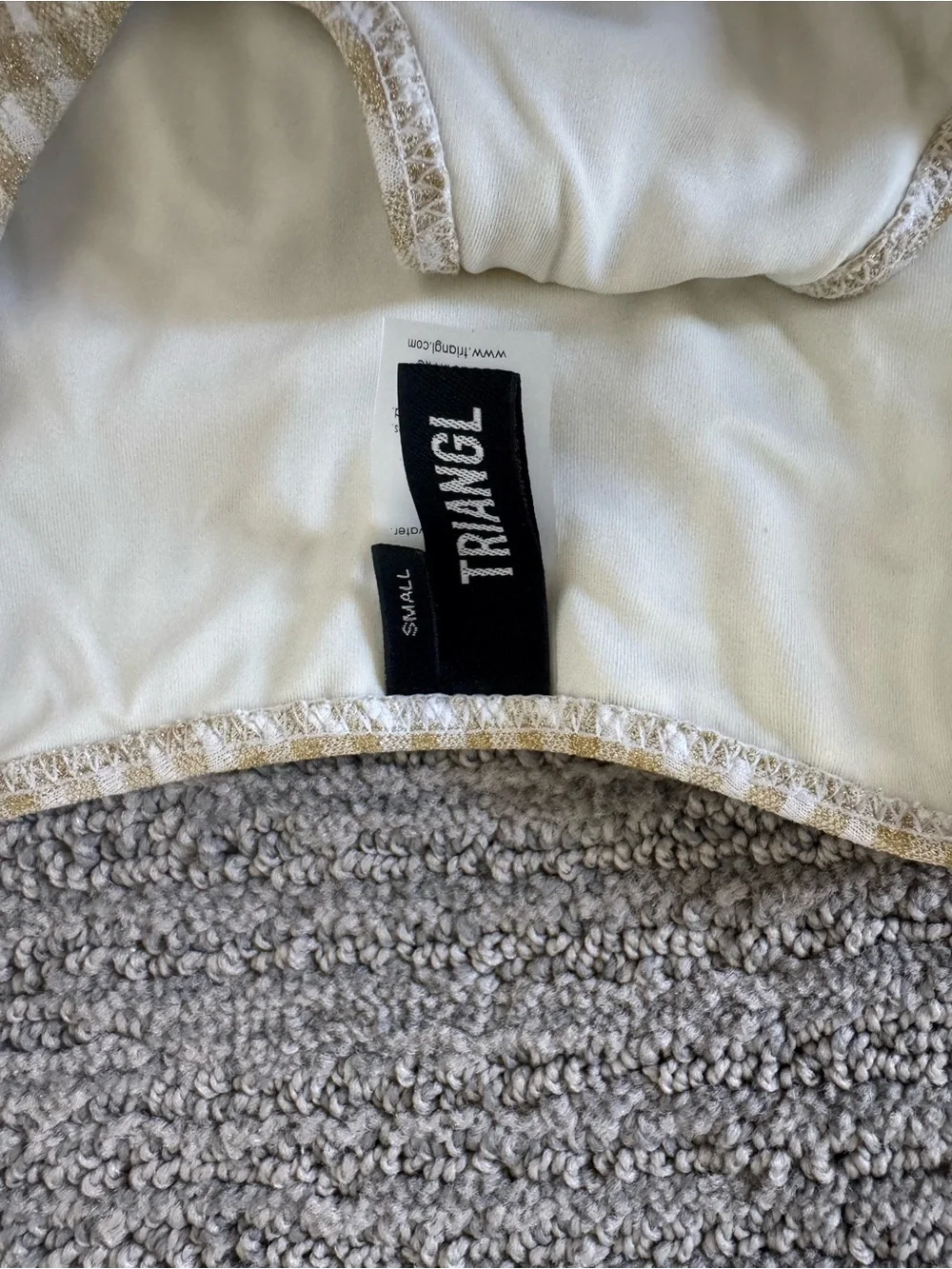 Triangl Gingham Bikini Bottoms - Classic Check Swimwear